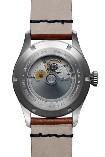 Bauhaus Aviation Herrenuhr Automatik mit Gangreserveanzeige und Lederarmband